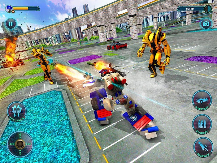 #9. US Police Robot Car Revenge (Android) By: Frenzy Games Studio