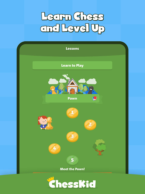 #4. Chess for Kids - Play & Learn (Android) By: Chess.com