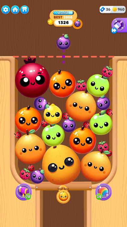 #3. Juicy Merge (Android) By: MagicLab