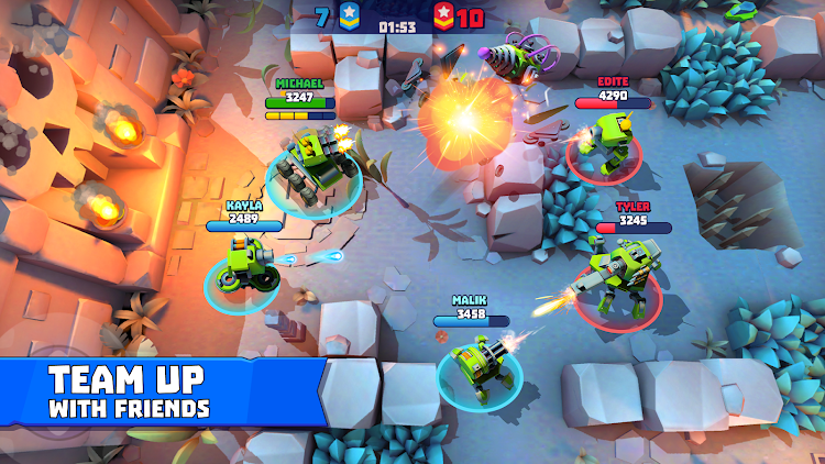 #3. Tanks a Lot - 3v3 Battle Arena (Android) By: Highcore Labs LLC