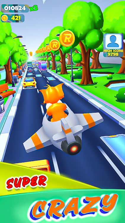 #2. Cat Run : Tom Subway Runner 3D (Android) By: Vission Game Studio