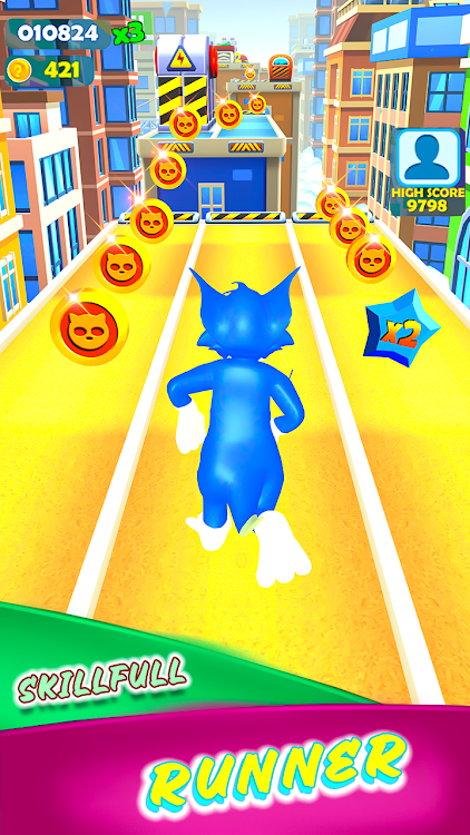 #3. Cat Run : Tom Subway Runner 3D (Android) By: Vission Game Studio