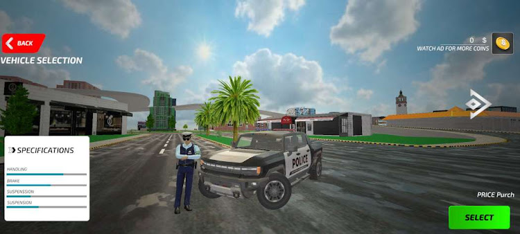 #5. Police Officer Car Game 3d (Android) By: Logic Rack Inc.