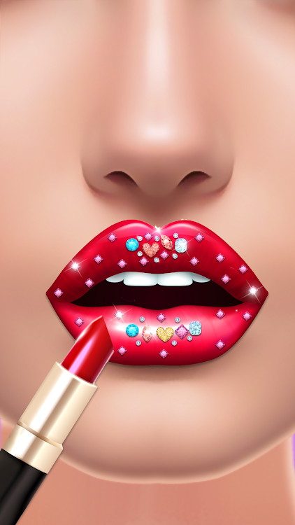 #7. Lip Art Beauty DIY Girl Games (Android) By: Funstorm Entertainment