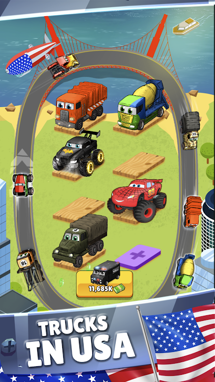 #5. Merge Truck: Monster Truck (Android) By: NOXGAMES