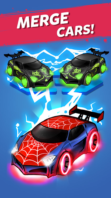 #5. Merge Neon Car: Idle Car Merge (Android) By: NOXGAMES