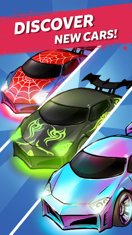 #8. Merge Neon Car: Idle Car Merge (Android) By: NOXGAMES