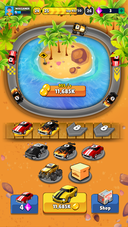 #6. Merge Muscle Car: Cars Merger (Android) By: NOXGAMES