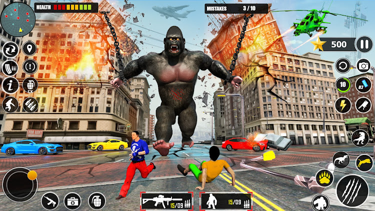 #4. Wild Gorilla Game: Smash City (Android) By: MegaGamez