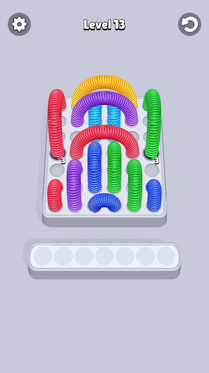 #2. Slinky Puzzle－Sort to Untangle (Android) By: SamusevichGames