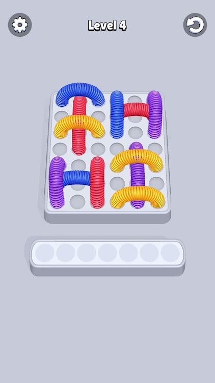 #3. Slinky Puzzle－Sort to Untangle (Android) By: SamusevichGames