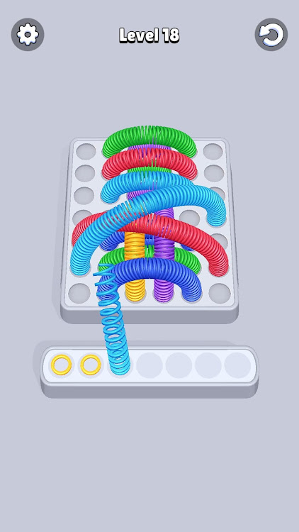 #5. Slinky Puzzle－Sort to Untangle (Android) By: SamusevichGames