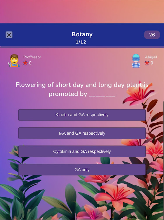 #9. Botany test Quiz (Android) By: HG-Research