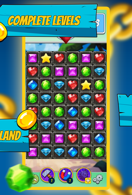 #3. Magic Island match 3 (Android) By: Fresh Lemonade Team.Ltd