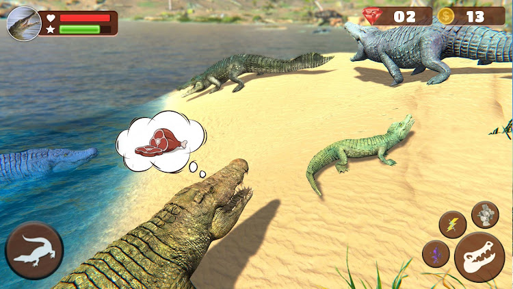 #8. Wild Crocodile Family Sim Game (Android) By: United Racing and Simulation Games