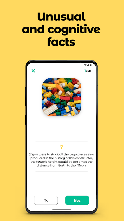 #7. Yes or No? Trivia with facts. (Android) By: nixGames