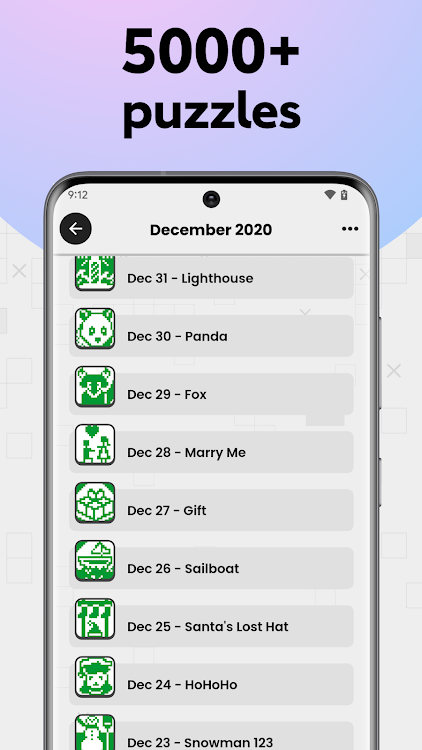 #4. Pixelogic - Daily Nonograms (Android) By: okayest! studios
