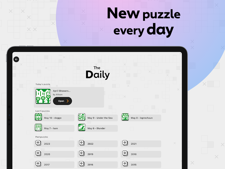 #8. Pixelogic - Daily Nonograms (Android) By: okayest! studios
