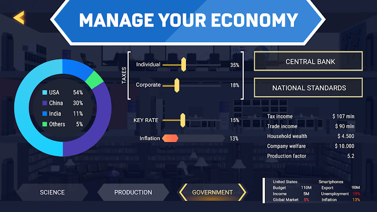 #5. Trade Wars - Economy Simulator (Android) By: Plus Games Studio