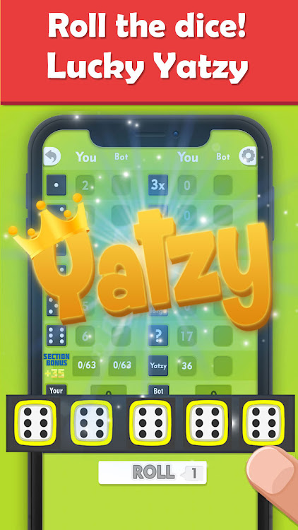 #3. Yatzy offline game no internet (Android) By: MGGAMES