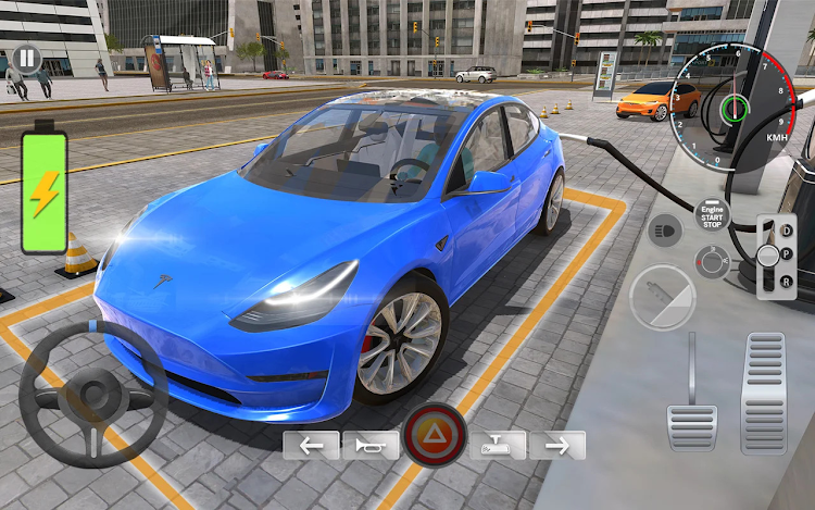 #5. EV Car Simulator 3D: Car Games (Android) By: Trioz Studio