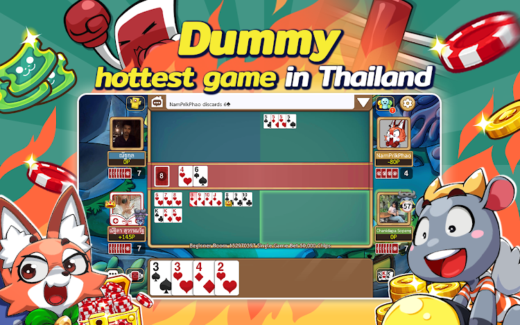 #10. Dummy & Toon Poker ดัมมี่ทุย (Android) By: GAMEINDY