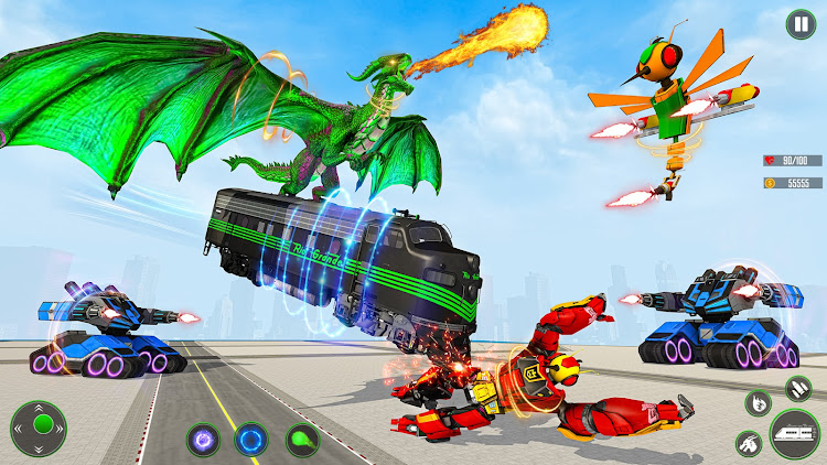 #2. Dragonfly Robot Car War Game (Android) By: Happy Family Studio