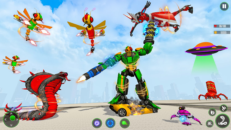 #4. Dragonfly Robot Car War Game (Android) By: Happy Family Studio