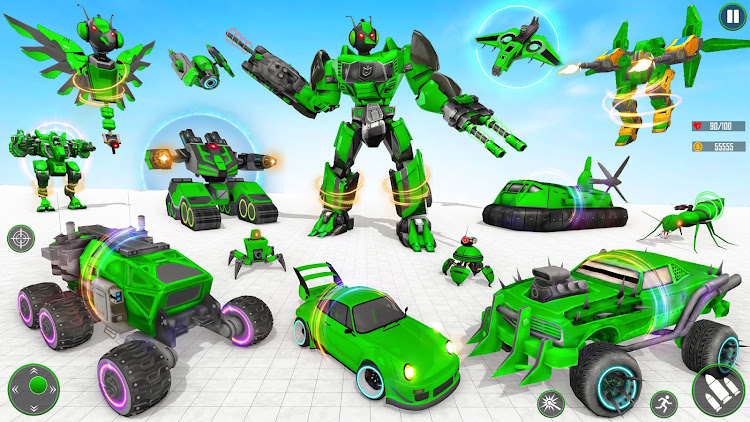 #5. Dragonfly Robot Car War Game (Android) By: Happy Family Studio