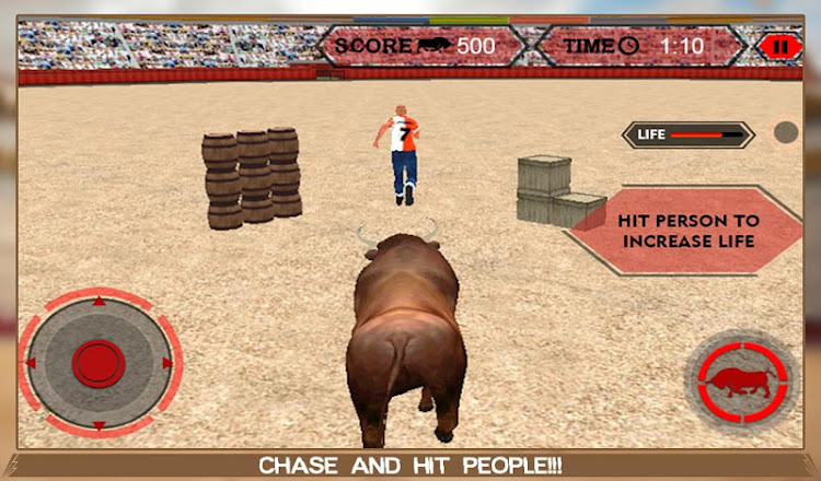 #8. Angry Bull Attack Simulator (Android) By: Digital Toys Studio