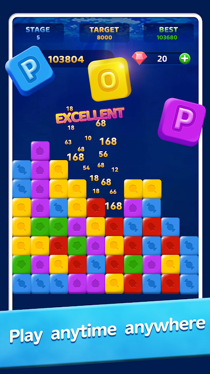 #5. Block Puzzle-Pop Star (Android) By: PUZZLE GAMES