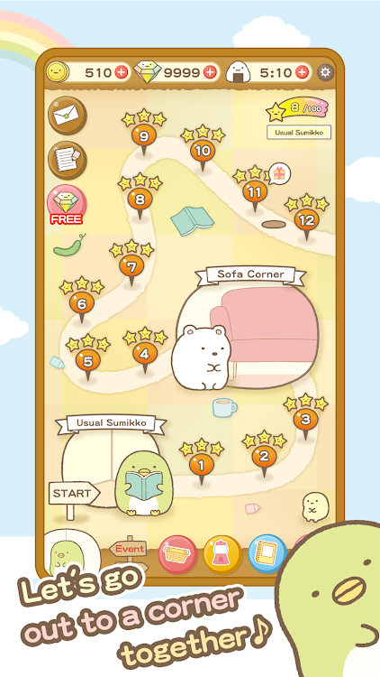 #4. Sumikko gurashi-Puzzling Ways (Android) By: Imagineer Co.,Ltd.