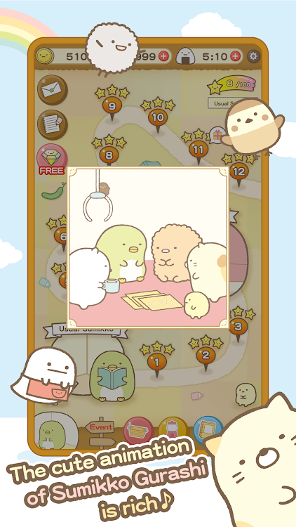 #6. Sumikko gurashi-Puzzling Ways (Android) By: Imagineer Co.,Ltd.