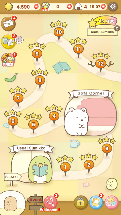 #8. Sumikko gurashi-Puzzling Ways (Android) By: Imagineer Co.,Ltd.