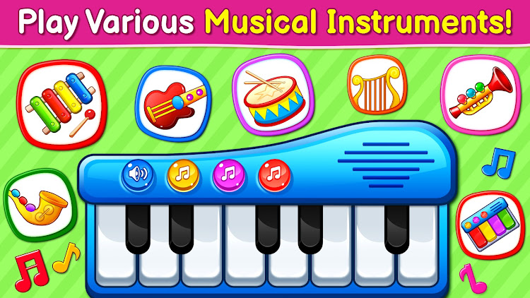 #2. Baby Games: Piano & Baby Phone (Android) By: RV AppStudios