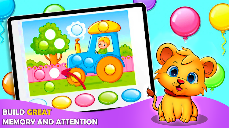 #6. Games For Kids Toddlers 3-5 (Android) By: Hippo Kids Games