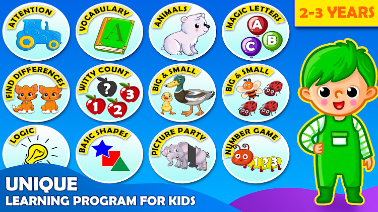 #9. Games For Kids Toddlers 3-5 (Android) By: Hippo Kids Games