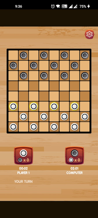 #4. Checkers 2 player (Android) By: Drongo Game Labs