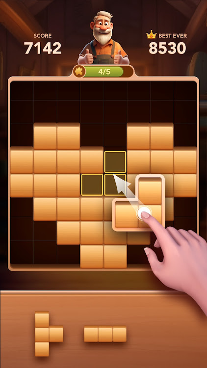 #3. Wood Block - Puzzle Games (Android) By: Playflux