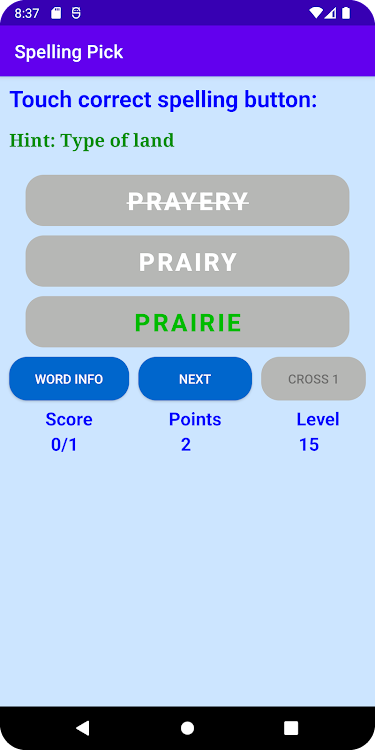 #3. Spelling Pick (Android) By: S Hatwal