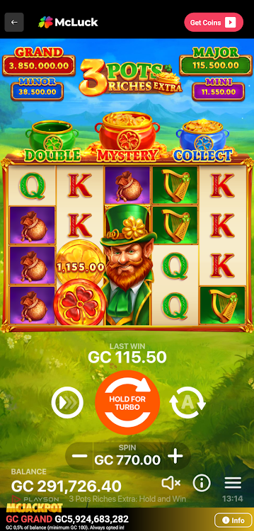 #5. McLuck Casino: Jackpot Slots (Android) By: B2Services