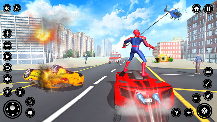 #2. Spider Hero Rope Hero Fighter (Android) By: Falcon Game Era