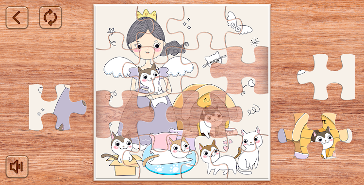 #5. Princess Game Puzzles for Kids (Android) By: Girls Photo Editor