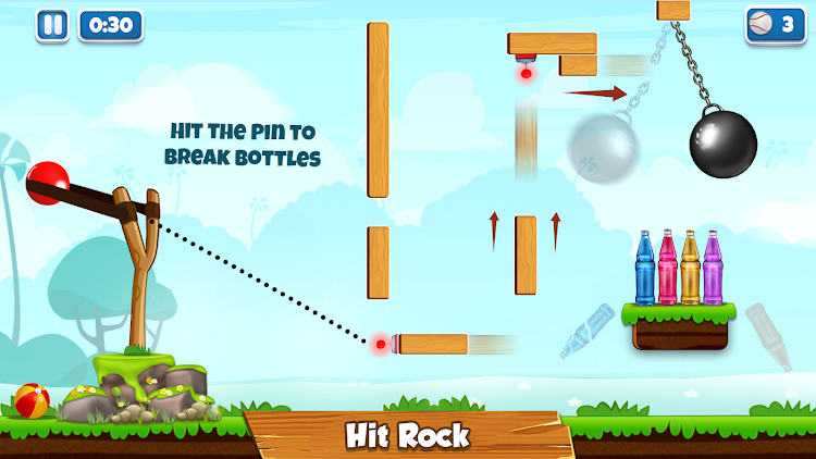 #3. Bottle Shooter Slingshot Game (Android) By: Dreamland Games Inc.