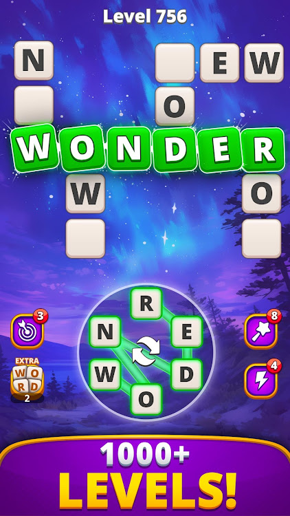 #4. Wonder Words Link: Word Puzzle (Android) By: Mystic Mage Studios