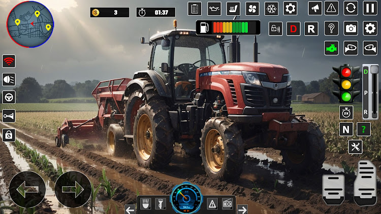 #6. Real Tractor Farming Game 3D (Android) By: Game Burg