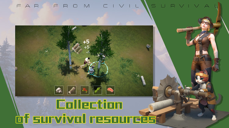 #2. Far From Civil-Survival (Android) By: QianMo Game