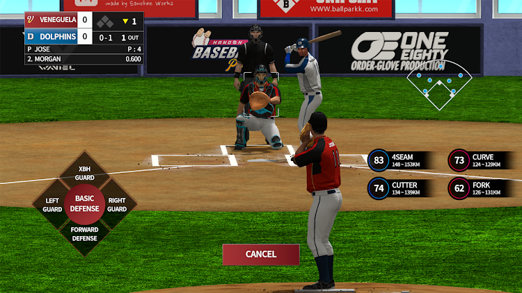 #3. Baseball Play League (Android) By: Hand On Games Co., Ltd.