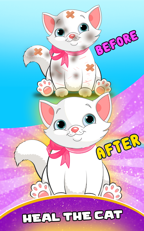 #9. Rescue Cat - Pet Grooming Game (Android) By: Vasundhara Game Studios