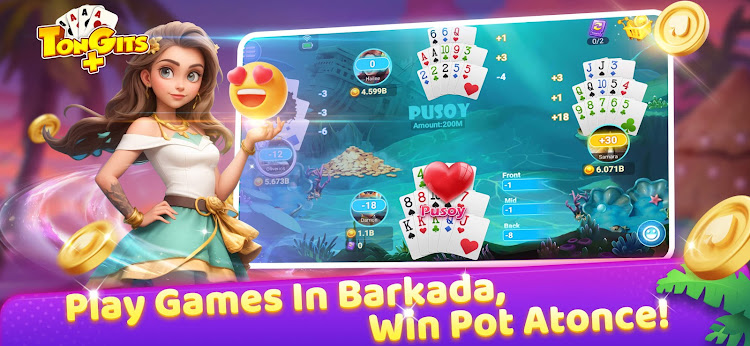 #8. Tongits + Pusoy,Slots,Lucky9 (Android) By: G BORACAY ALPHA HOLDING CORP